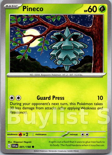 Pineco [001] - (SV01 Scarlet & Violet Base Set)