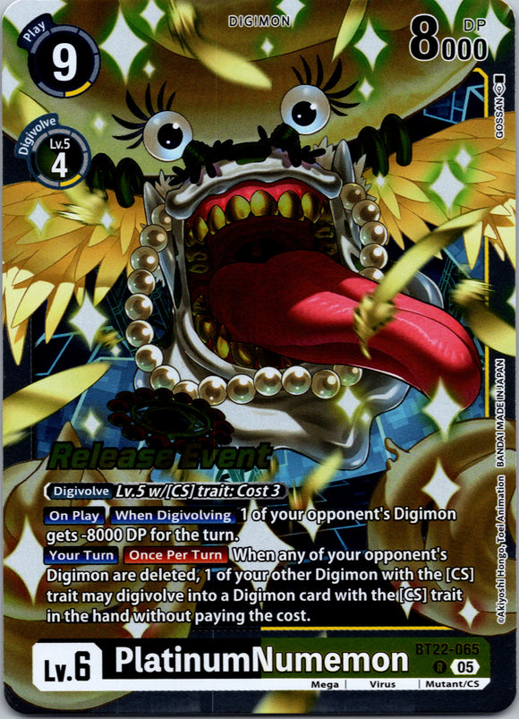 PlatinumNumemon [BT22-065 R] [Cyber Eden Release Event Cards] Foil