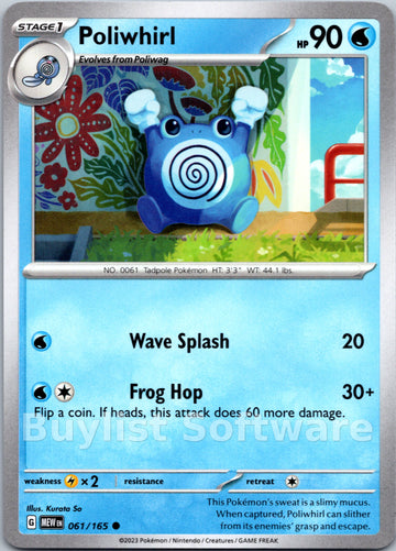 Poliwhirl (061/165) [Scarlet & Violet:  151] Reverse Holofoil