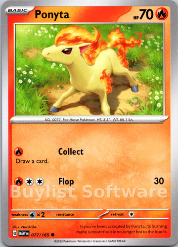 Ponyta (077/165) [Scarlet & Violet:  151] Reverse Holofoil