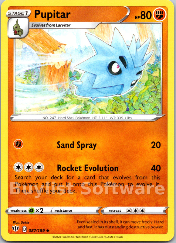 Pupitar (087/189) [SWSH03: Darkness Ablaze]