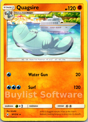 Quagsire (097/214) [Sun & Moon: Unbroken Bonds]