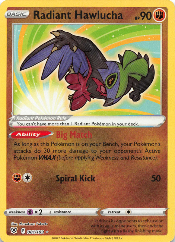 Radiant Hawlucha [081/189] [Astral Radiance] Holofoil