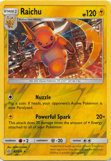 Raichu [67/236] [Cosmic Eclipse] Reverse Holofoil