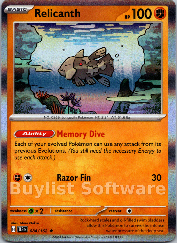 Relicanth [084/162] - (Temporal Forces) Reverse Holofoil