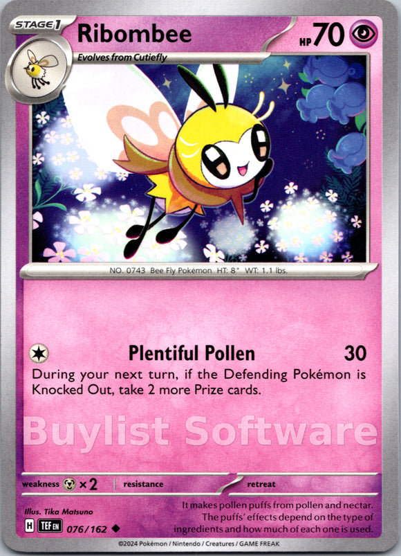 Ribombee [076/162] - (Temporal Forces) Reverse Holofoil