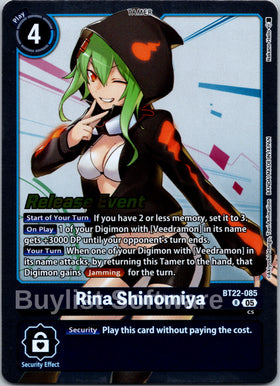 Rina Shinomiya [BT22-085 R] [Cyber Eden Release Event Cards] Foil