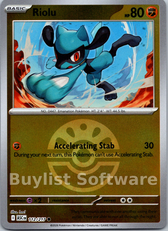 Riolu (Friend Ball) [112/217] [Ascended Heroes] Reverse Holofoil