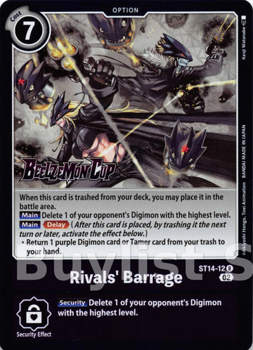 Rivals' Barrage [ST14-12] [Starter Deck 14: Beelzemon Advanced Deck Set Pre-Release Cards] Foil