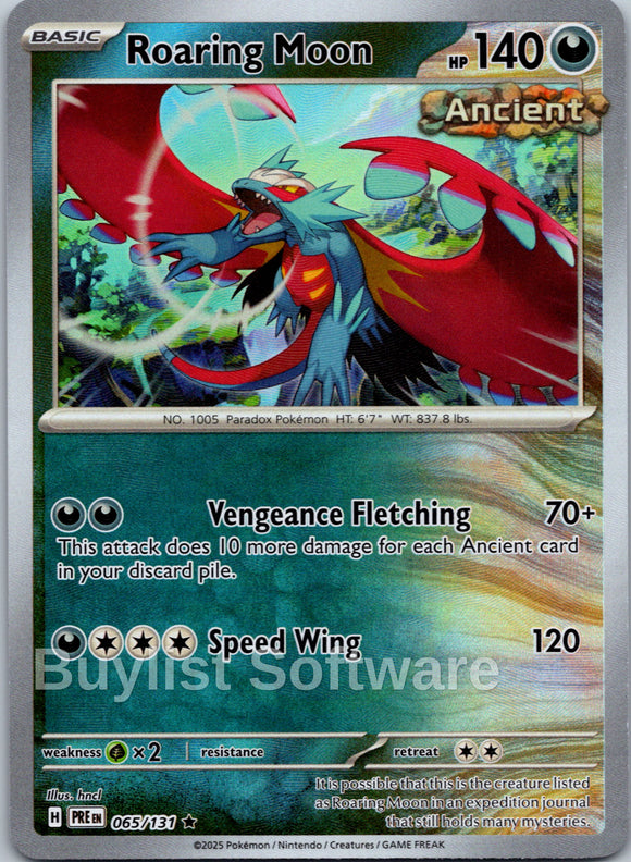Roaring Moon (Master Ball Pattern) [065/131] - (Prismatic Evolutions) Holofoil