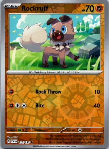 Rockruff [116/193] [Paldea Evolved] Reverse Holofoil