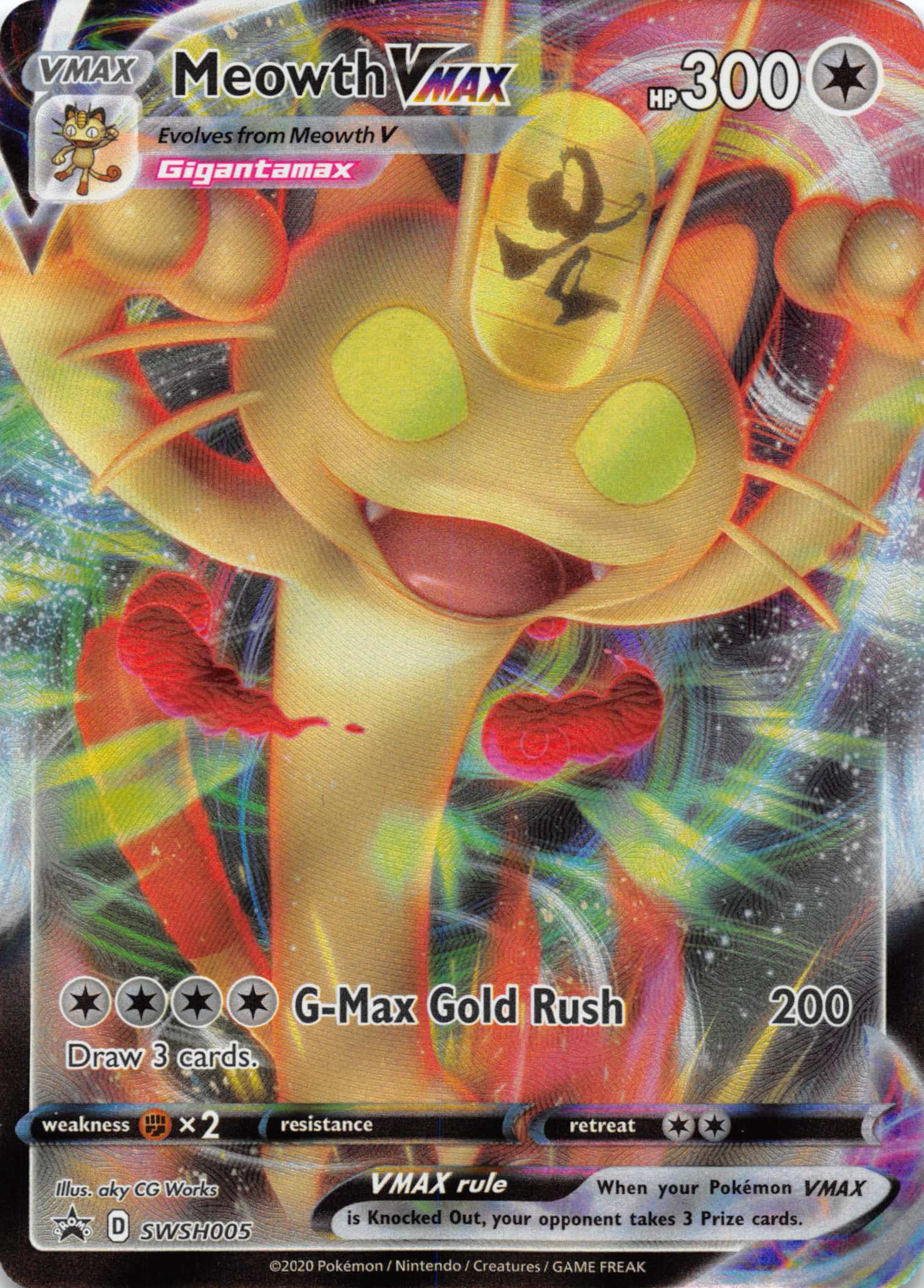 Meowth VMAX (SWSH005) [Sword & Shield: Black Star Promos]