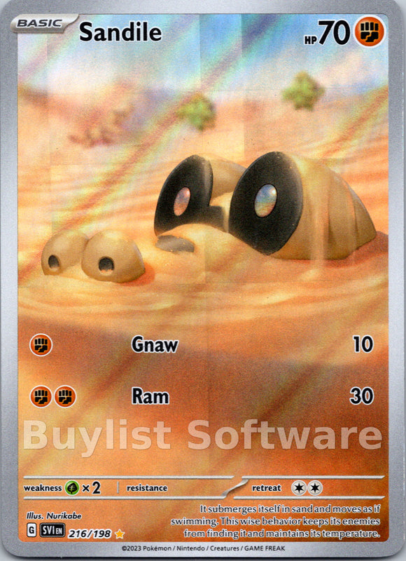 Sandile - 216/198 [216] - (SV01 Scarlet & Violet Base Set) Holofoil