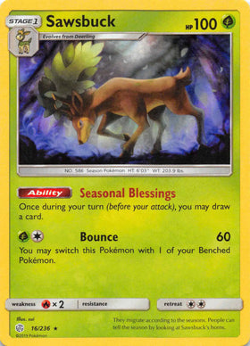 Sawsbuck [16/236] [Cosmic Eclipse] Holofoil