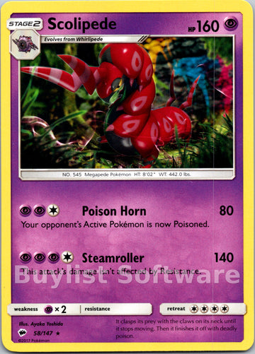 Scolipede (058/147) [Sun & Moon: Burning Shadows]
