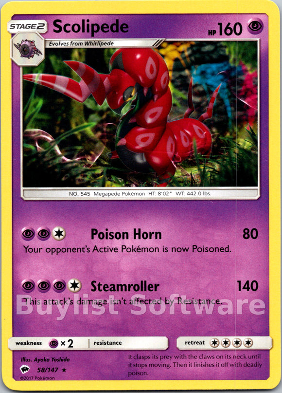 Scolipede (058/147) [Sun & Moon: Burning Shadows]