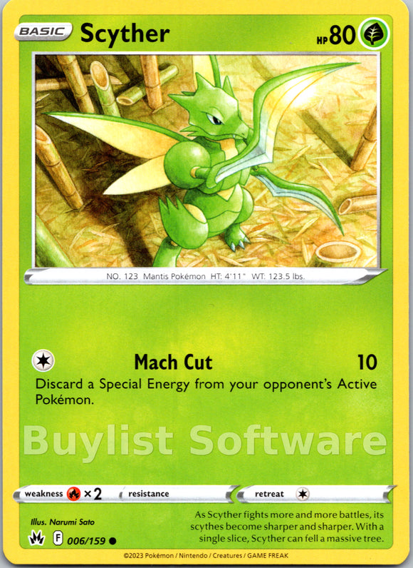 Scyther (006/159) [Sword & Shield: Crown Zenith]