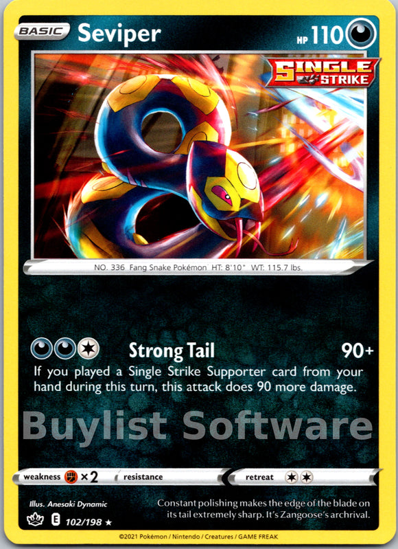 Seviper (102/198) [Sword & Shield: Chilling Reign]