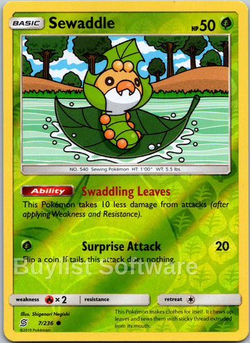Sewaddle [7/236] [Unified Minds] Reverse Holofoil
