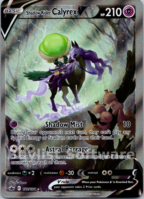 Shadow Rider Calyrex V (172/198) [Sword & Shield: Chilling Reign]