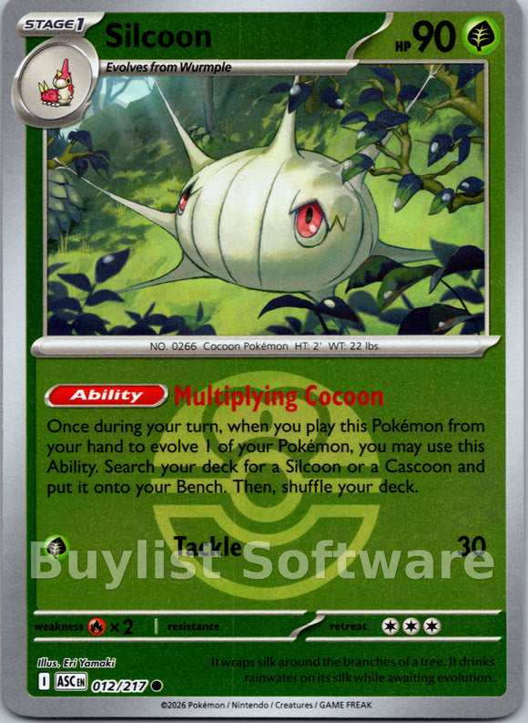 Silcoon (Love Ball) [012/217] [Ascended Heroes] Reverse Holofoil