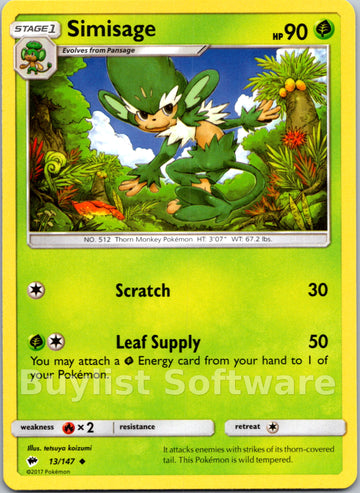 Simisage (013/147) [Sun & Moon: Burning Shadows]