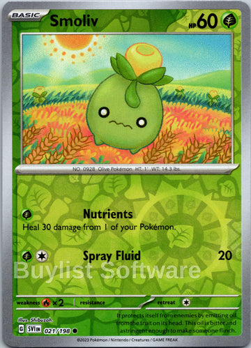 Smoliv - 021/198 [021/198] [Scarlet & Violet Base Set] Reverse Holofoil