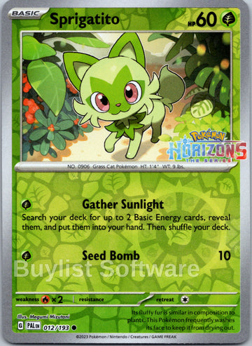 Sprigatito - 012/193 [012/193] [Paldea Evolved] Reverse Holofoil