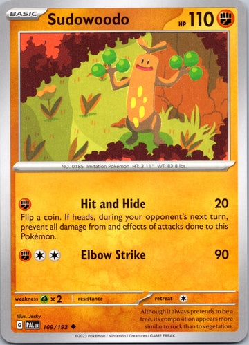 Sudowoodo [109/193] [Paldea Evolved]