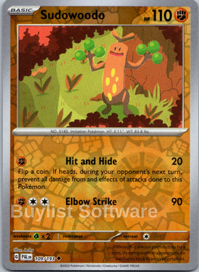 Sudowoodo [109/193] [Paldea Evolved] Reverse Holofoil