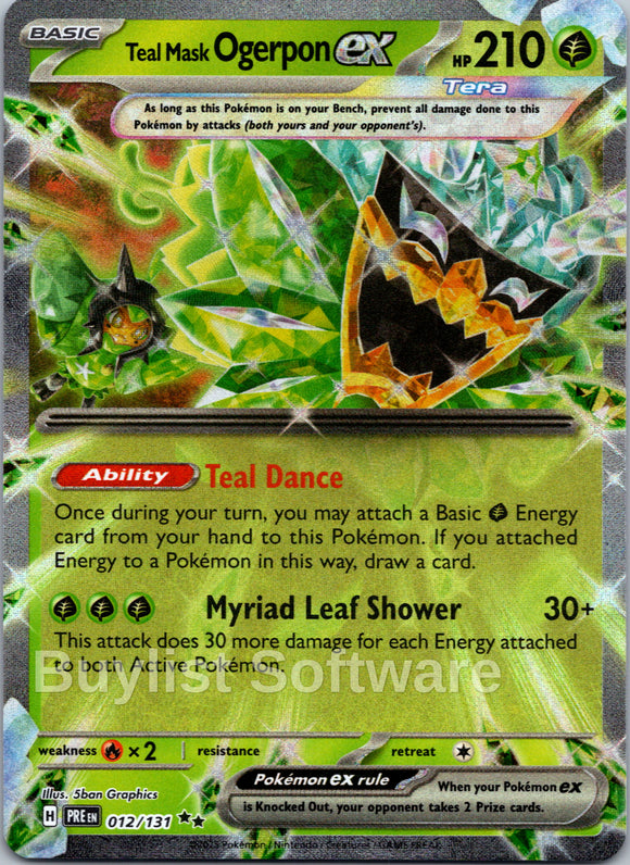 Teal Mask Ogerpon ex [012/131] - (Prismatic Evolutions) Holofoil