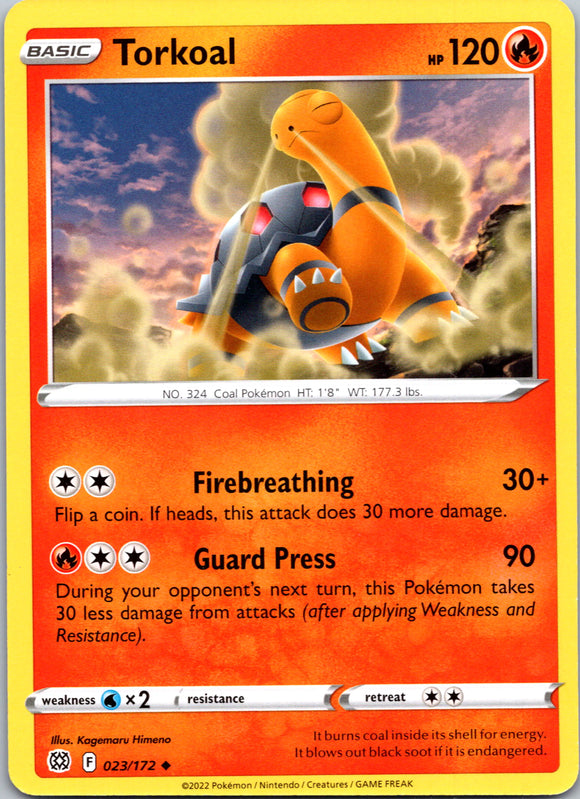 Torkoal [023/172] [Brilliant Stars] Reverse Holofoil