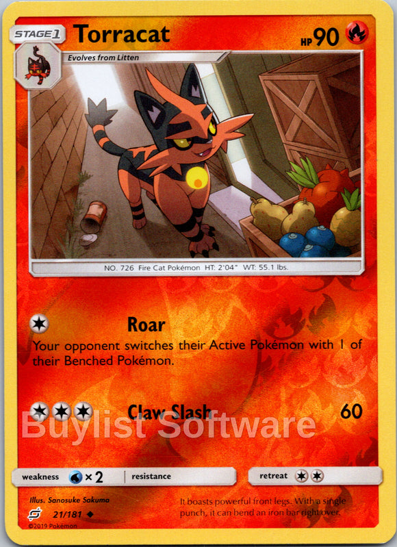 Torracat [21/181] [Team Up] Reverse Holofoil
