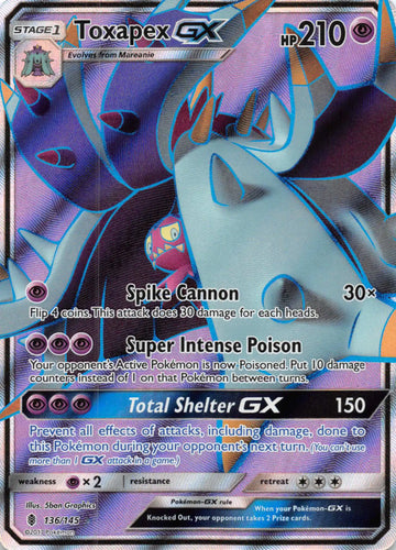 Toxapex GX (Full Art) [136/145] [Guardians Rising] Holofoil