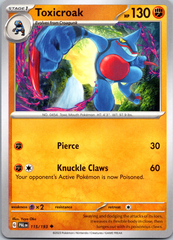 Toxicroak [115/193] [Paldea Evolved]
