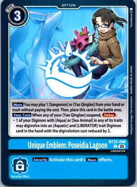 Unique Emblem: Poseidia Lagoon [BT22-096 U] [Cyber Eden]