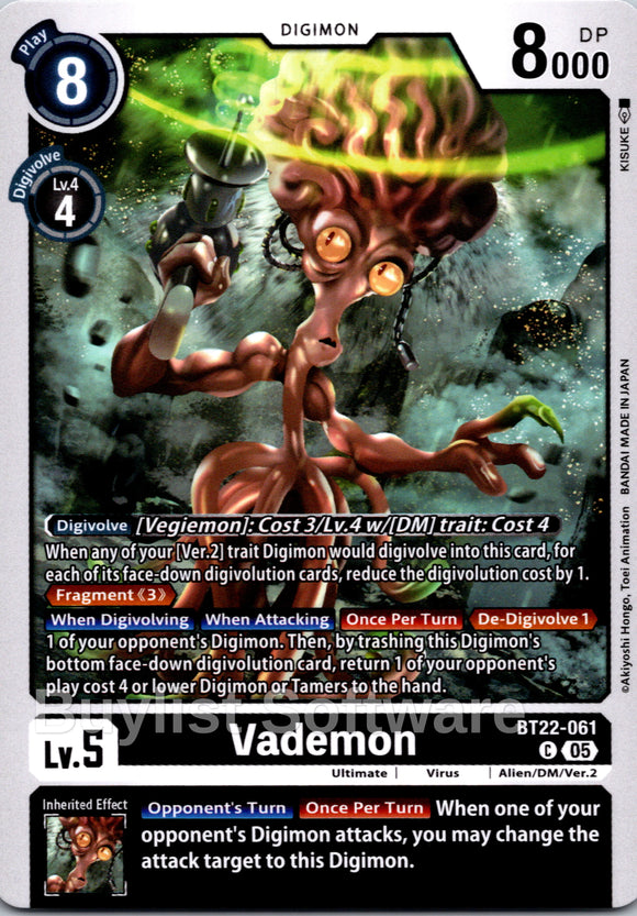 Vademon [BT22-061 C] [Cyber Eden]