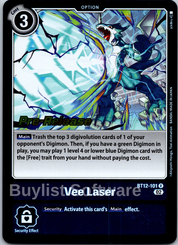 Vee Laser [BT12-101] [Across Time Pre-Release Cards] Foil