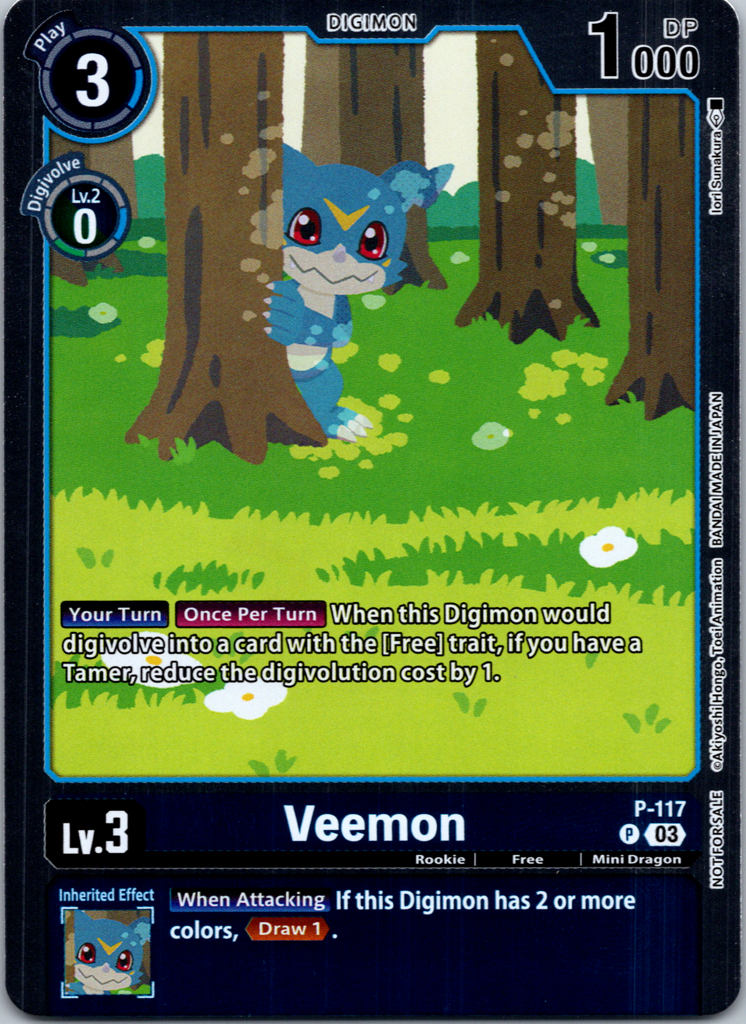 Veemon - P-117 (Beginning Observer Pre-Release) [P-117-P] [Digimon Promotion Cards] Foil