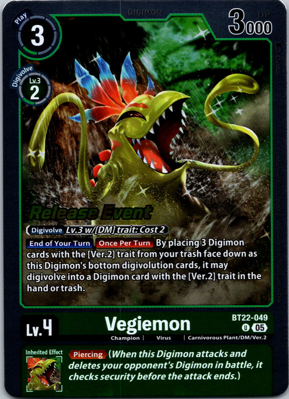 Vegiemon [BT22-049 U] [Cyber Eden Release Event Cards] Foil
