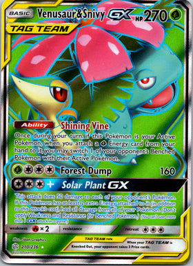 Venusaur & Snivy GX (Full Art) [210/236] [Cosmic Eclipse] Holofoil