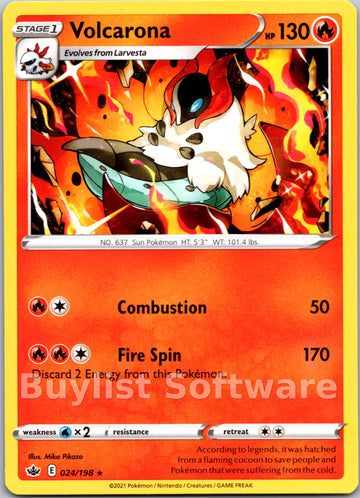 Volcarona (024/198) [Sword & Shield: Chilling Reign]