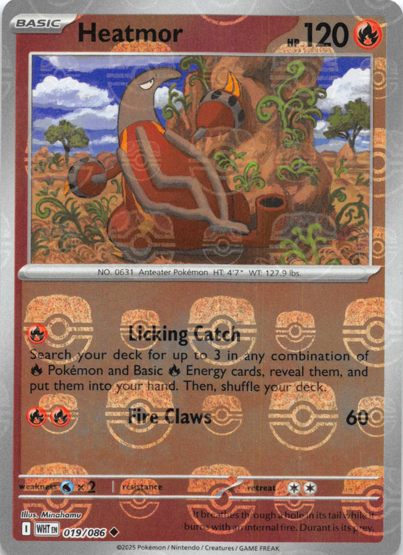 Heatmor (Poke Ball Pattern) [019/086] [White Flare] Holofoil