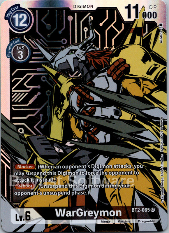 WarGreymon - BT2-065 (Alternate Art) [BT2-065 SR] [Release Special Booster 1.0] Foil