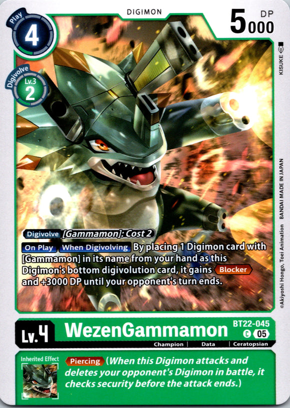 WezenGammamon [BT22-045 C] [Cyber Eden]
