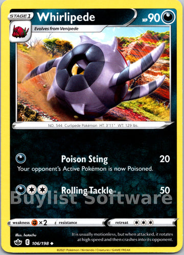 Whirlipede (106/198) [Sword & Shield: Chilling Reign]