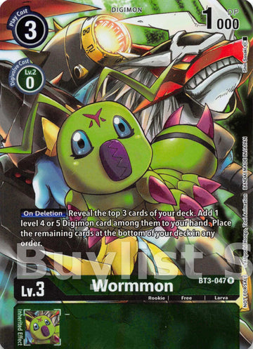 Wormmon (Tamer's Evolution Box 2) [BT3-047 R] [Release Special Booster 1.0] Foil