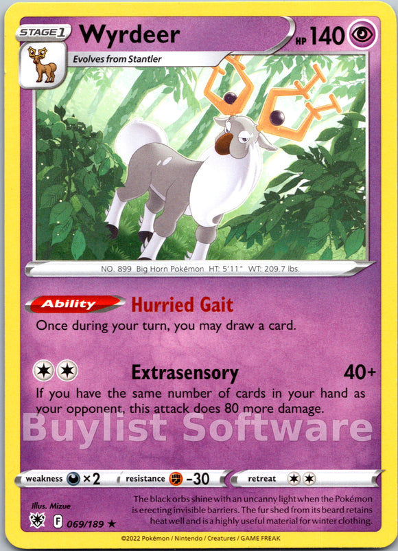 Wyrdeer (069/189) (Theme Deck Exclusive) [Sword & Shield: Astral Radiance]