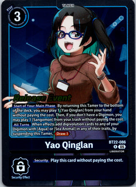 Yao Qinglan [BT22-086 R] [Cyber Eden Release Event Cards] Foil
