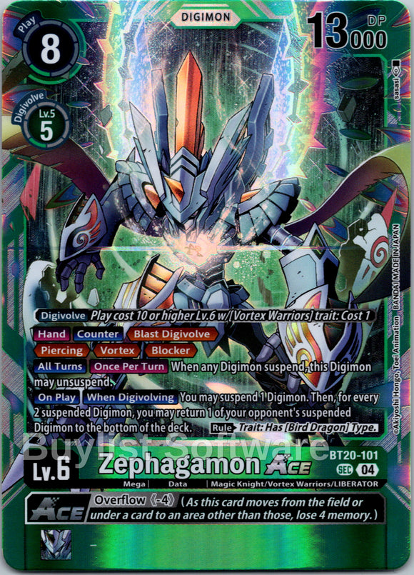 Zephagamon ACE [BT20-101 SEC] [Release Special Booster 2.5] Foil